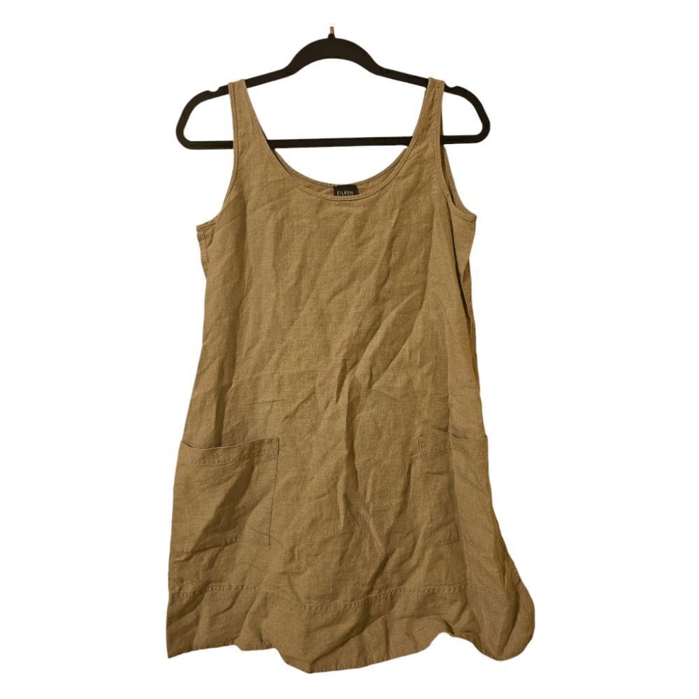 EILEEN FISHER Linen Sheath Dress - Petite Small